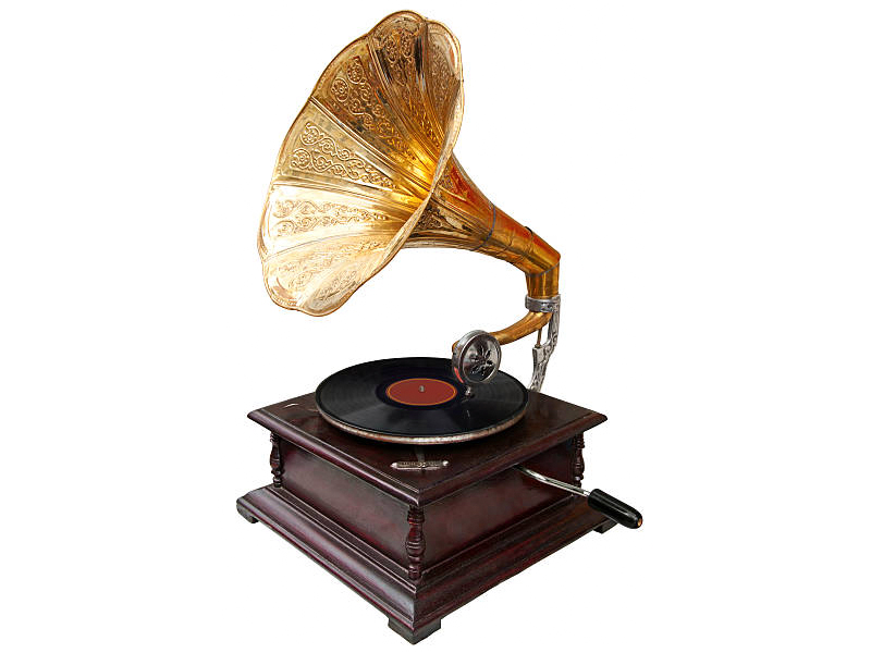 Antique Working Gramophone Vintage Gramophone Player Phonograph Vinyl  Recorder
